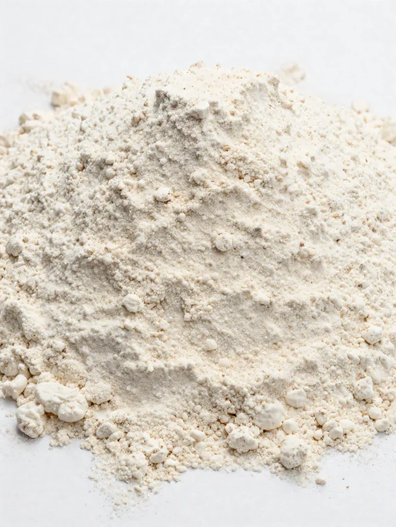 Брашно от спелта в керамична купа, естествен, светлокафяв нюанс