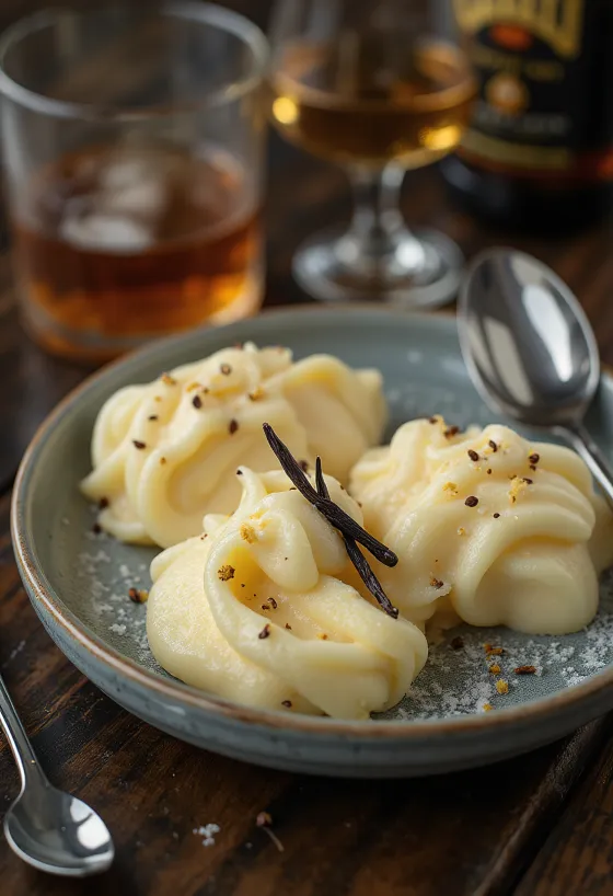 Сервирано парфе с бурбонска ванилия