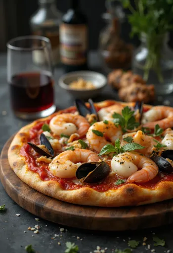 Класическа пица Фрути ди Маре, сервирана