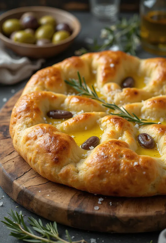 Pizza Focaccia със сол и зехтин от Лигурия