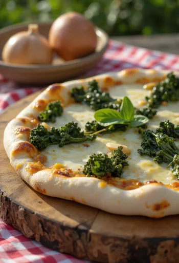 Pizza al Cavolo Nero с кейл и сирене
