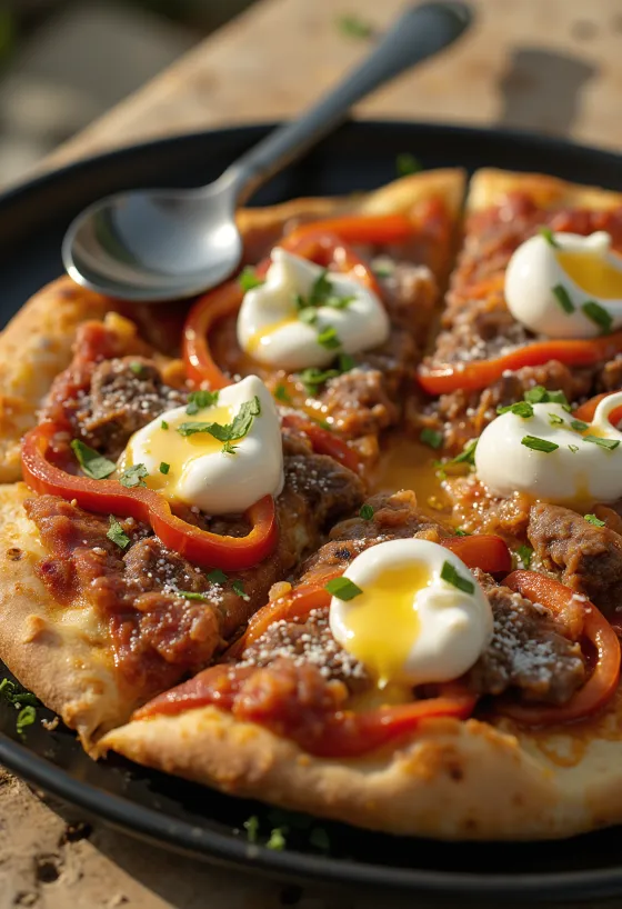 Сервирана Pizza Iskender