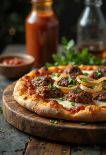 Сервирана Pizza Kenyan Nyama Choma