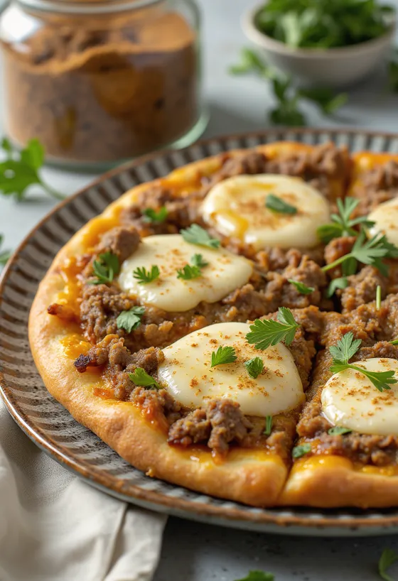 Сервирана Pizza Maroccaine