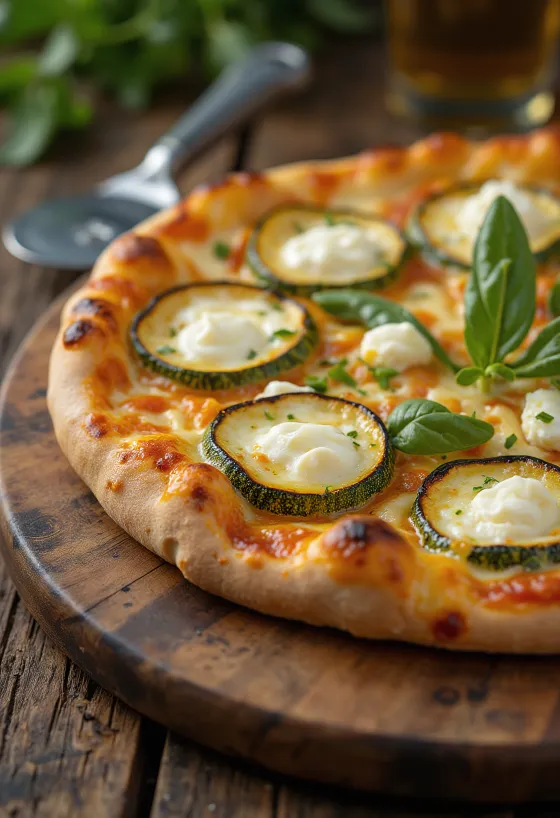 Pizza ai Fiori di Zucca с цветове от тиквички и рикота