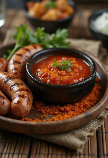 Червен чеснов сос в купичка