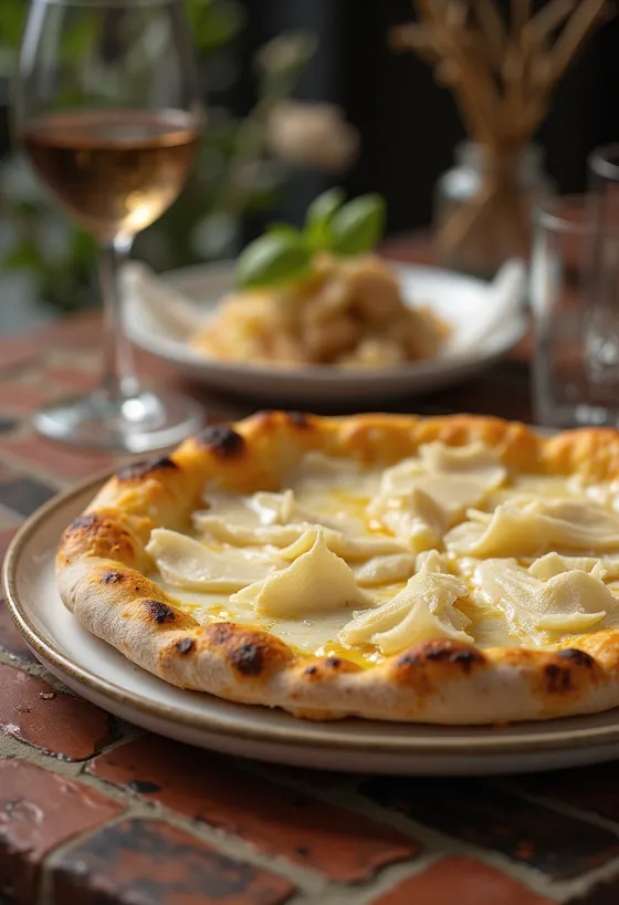 Pizza al Tartufo Bianco с бял трюфел и сирена
