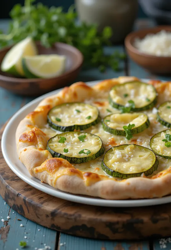 Pizza al Zucchini с тиквички и сирена