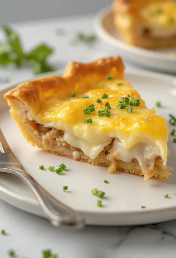 Empadão de queijo със сирене, сервирано
