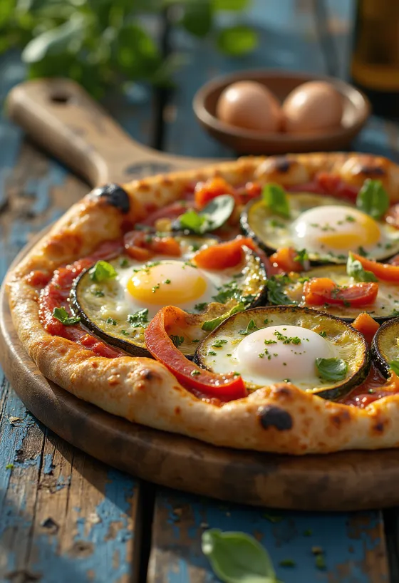 Pizza alla Griglia с гриловани зеленчуци