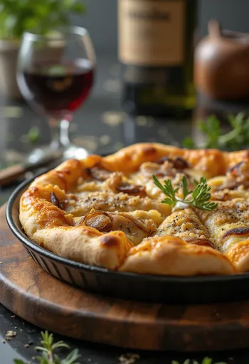 Pizza Sfincione със сицилианско дебело тесто и сладък лук