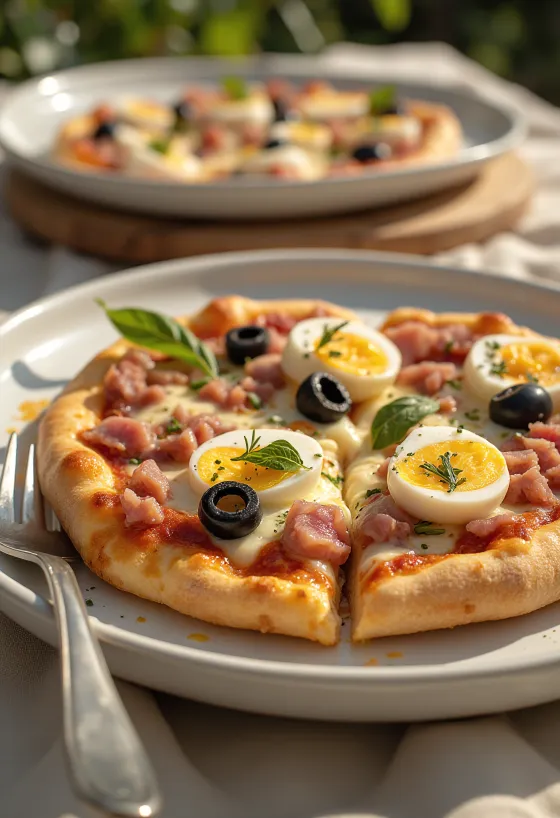 Pizza Tunisienne сервирана