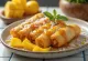 Турон с манго, сервиран с кокосови стърготини