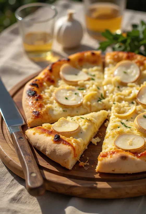 Pizza al Pecorino със сирене пекорино и пресен розмарин