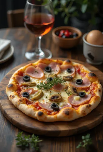 Пица Капричоза – Пица с микс от продукти в римски стил, сервирана