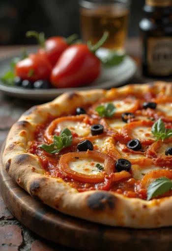 Pizza alla Zingara със зеленчуци и колбас