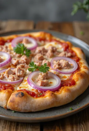 Pizza al Tonno e Cipolla с риба тон и червен лук