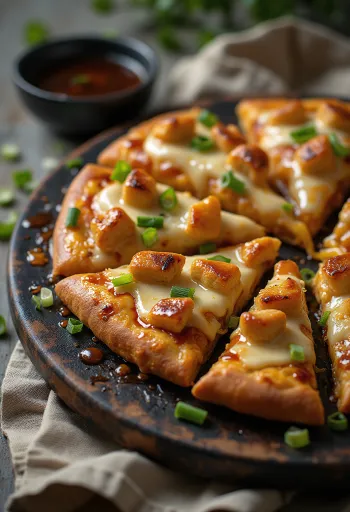 Teriyaki chicken pizza с пиле на скара и сусам