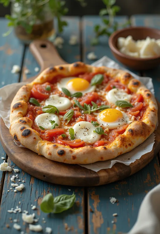 Pizza alla Norma с патладжан и рикота