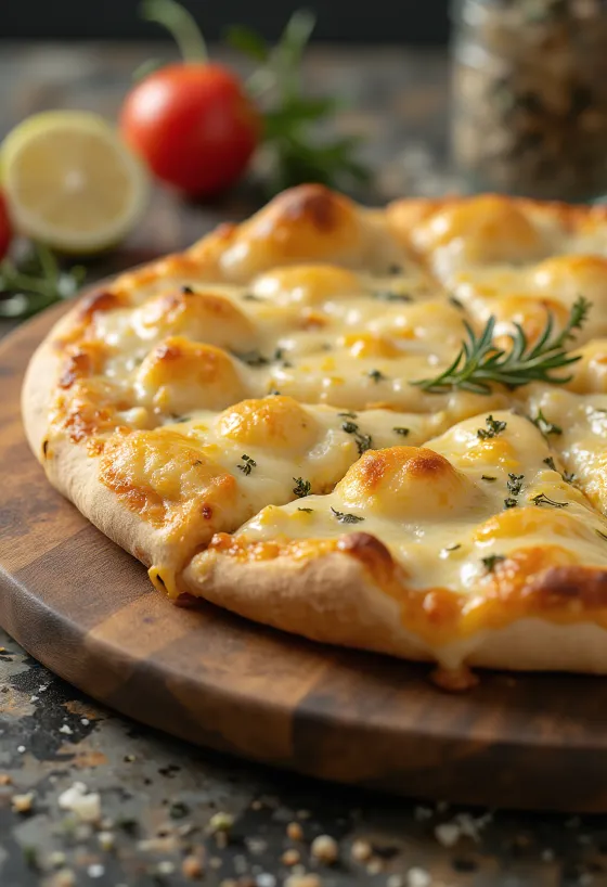 Pizza Bianca con Parmigiano с пармезан и моцарела