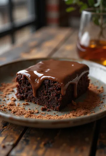 Пунш торта с шоколад, сервирана на парчета