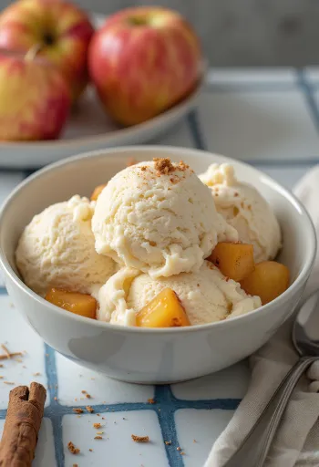 Сладолед с ябълки и подправки