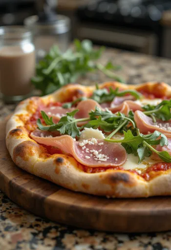 Pizza con Speck e Rucola с шунка спек и пресна рукола