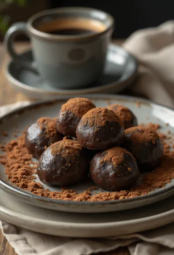 Мочи с кафе, сервирано, богат и еластичен десерт