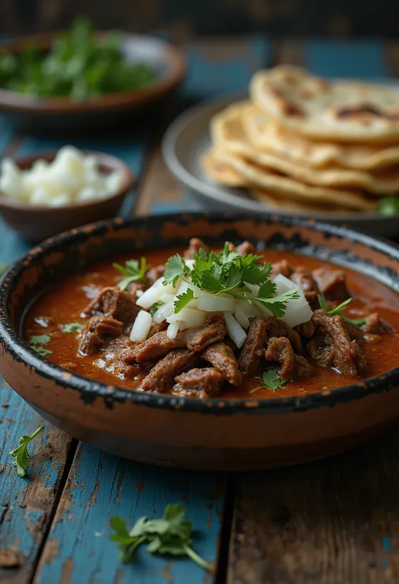 Barbacoa мексиканско бавно печено месо, сервирано в тортила