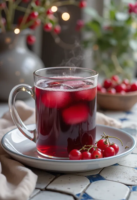 Горещ сайдер с френско грозде в чаша