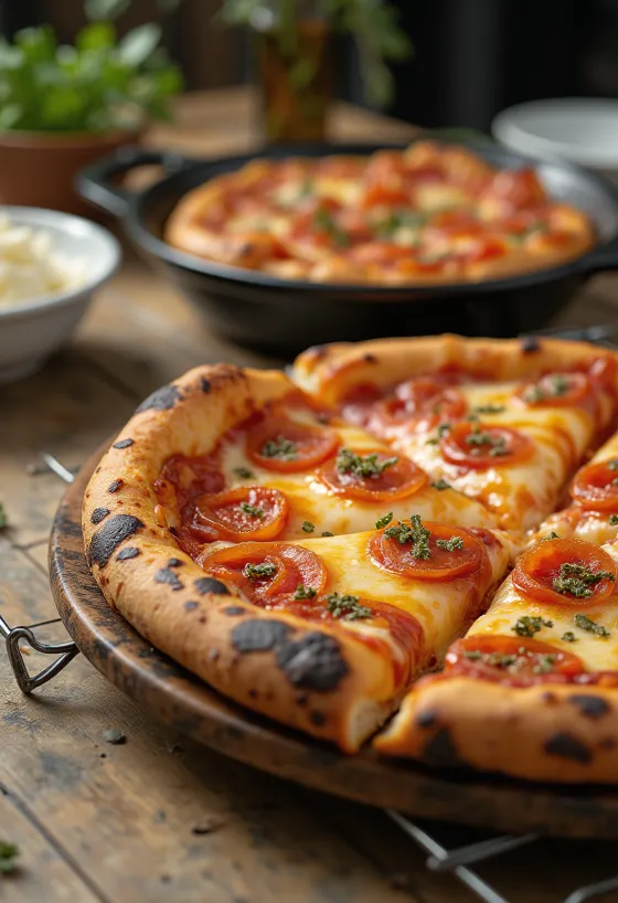 Detroit Style Pizza квадратна, дебела и хрупкава