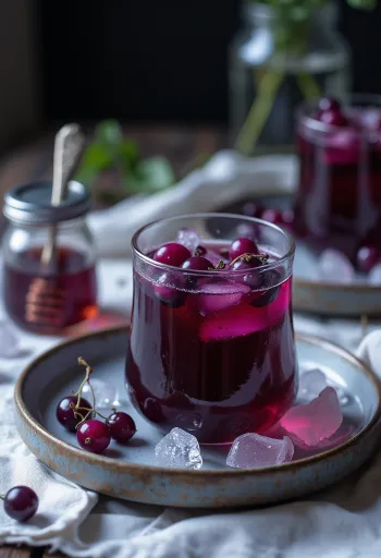 Чай от касис, сервиран в чаша
