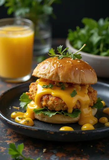 Къри-чийз бургер