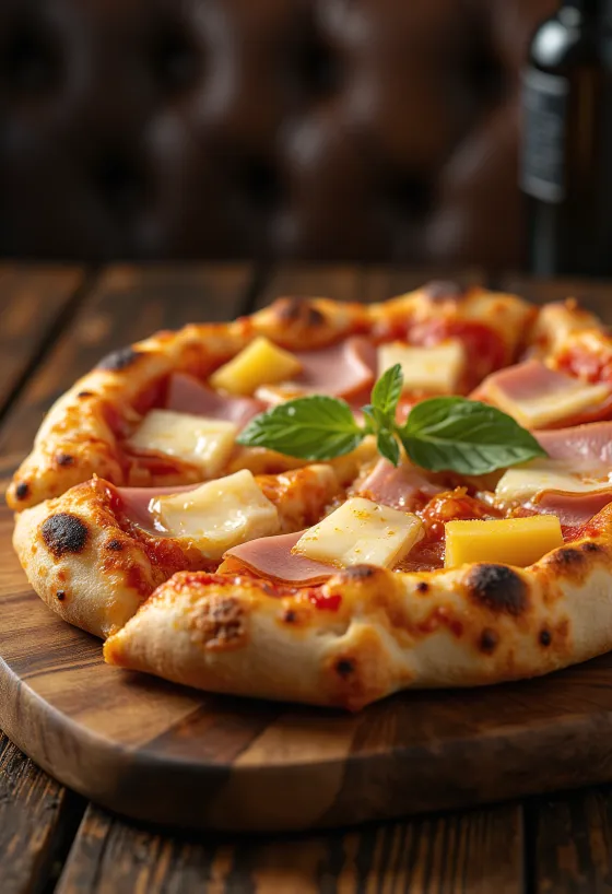 Hawaiian pizza с ананас и шунка