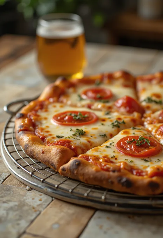 New York Style Pizza с тънко тесто и големи парчета