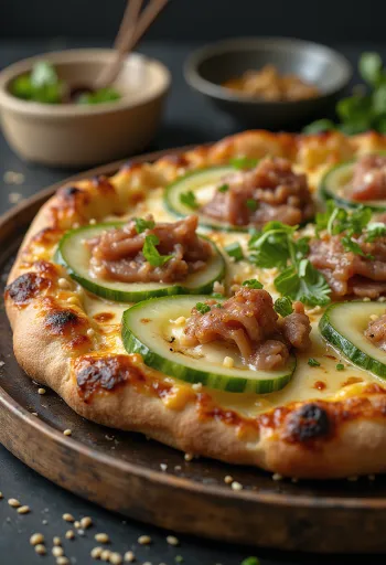 Peking Duck Pizza с китайска пекинска патица и сос хойсин