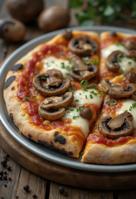 Pizza ai Funghi di Bosco с горски гъби и моцарела