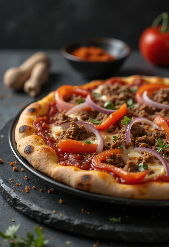 Pizza Algerienne сервирана