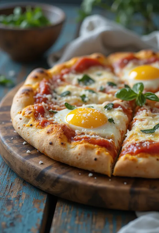 Pizza alla Parmigiana с патладжан и пармезан