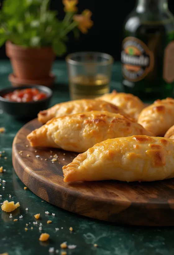 Чилийска емпанада със сирене, с вкусен пълнеж от сирене, в златистокафяво тесто