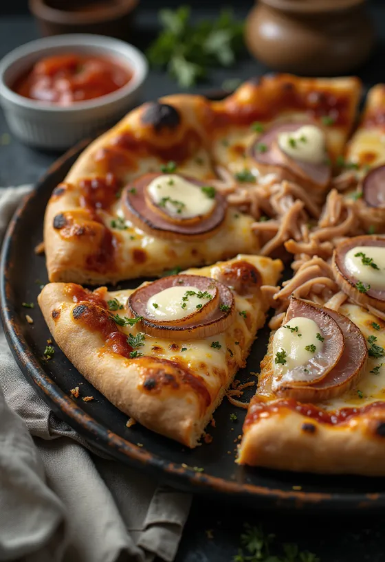 Pizza Cubana сервирана