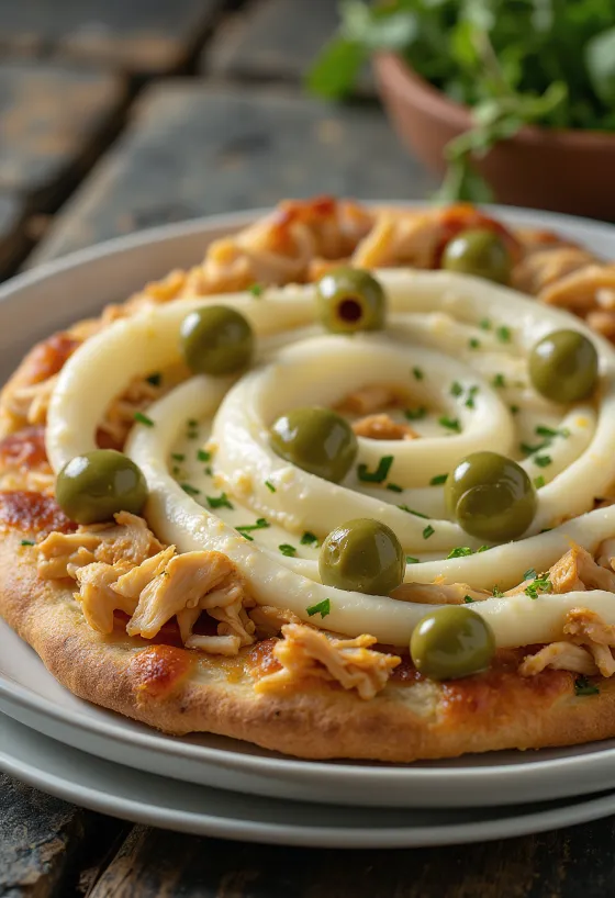 Pizza de Frango com Catupiry с пилешки гърди и крема сирене