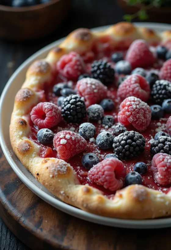 Pizza ai Frutti di Bosco с пресни горски плодове