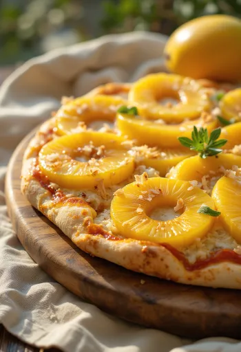 Pizza ai Frutti Tropicali с тропически плодове и рикота